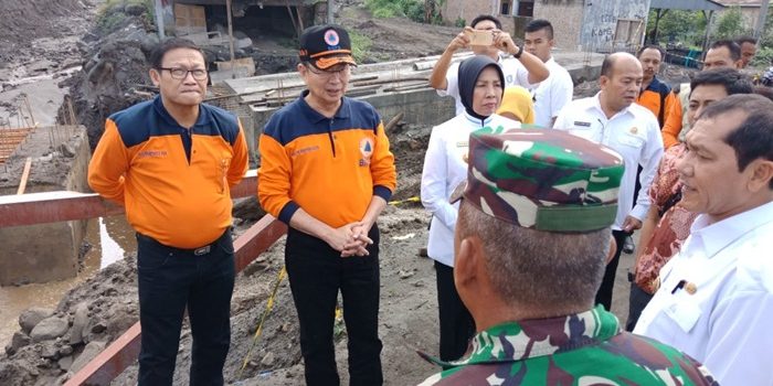 Kepala BNPB dan Bupati Karo Tinjau Pembangunan Sabo Dam