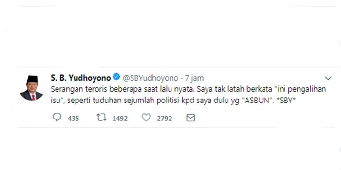 Kenapa SBY “Cuit” Serangan Teroris dan Pengalihan Isu