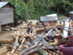 Kabupaten Padang Lawas Dilanda Banjir Bandang, 6 Rumah Hanyut