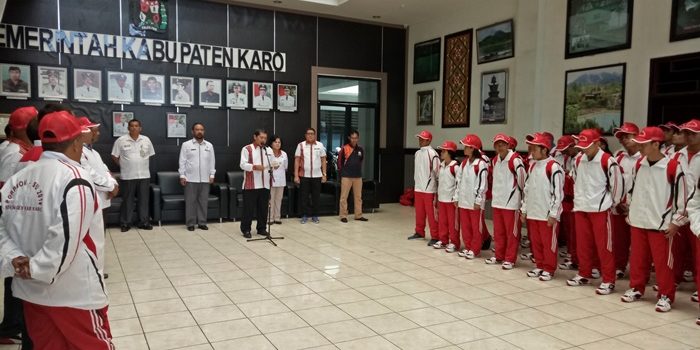 Bupati Karo Lepas Kontingen Porprovsu 2019, 6 Cabor Jadi Andalan