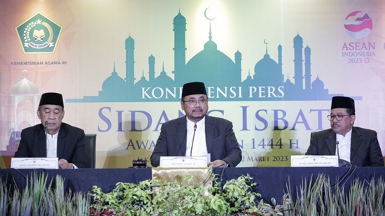 Menteri Agama Yaqut Cholil Qoumas menetapkan 1 Ramadan 1444 H jatuh Kamis, 23 Maret 2023. Foto kemenag.go.id.