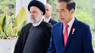 Presiden Jokowi menerima kunjungan Presiden Iran Seyyed Ebrahim Raisi di Istana Bogor pada Selasa, 23 Mei 2023. Foto BPMI Setpres/Laily Rachev.