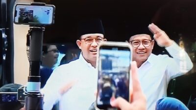 Pasangan Anies-Imin pertama daftar ke KPU di hari pertama pendaftaran Capres-Cawapres Pemilu 2024. Foto Rienews.com.