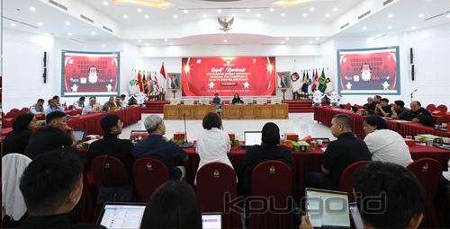 Rapat koordinasi persiapan Debat Keempat Pilpres 2024. Foto Dok. KPU.