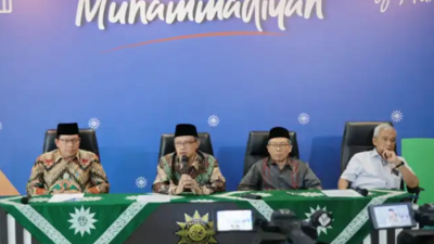 Konpers PP Muhammadiyah tentang penetapan 1 Ramadan 1445 H. Foto Dok. Muhammadiyah.