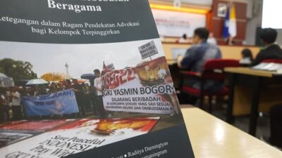 Diskusi buku "Diskusi Buku Mengelola Konflik, Memajukan Kebebasan Beragama" di Sekolah Pascasarjana UGM, 10 Januari 2024. Foto Rienews.com.