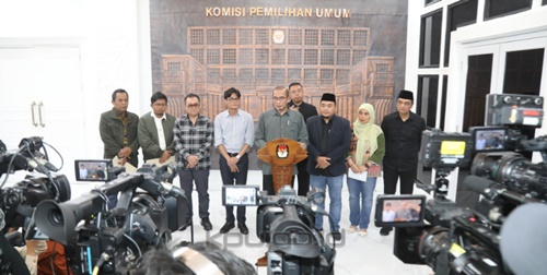 Konferensi pers KPU, 14 Februari 2024. Foto Dok. KPU.