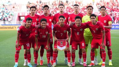 Pelatih Timnas U23 Indonesia, Shin Tae-yong optimis Indonesia menaklukkan Irak, meraih posisi ketiga di Piala Asia U23. Foto pssi.org.