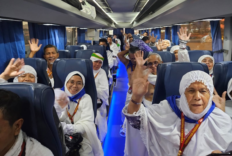 Sebanyak 6.235 jemaah dari 16 kloter jemaah haji 2024 gelombang II sudah tiba di Jeddah, Arab Saudi. Foto Bang Mawar/kemenag.go.id.