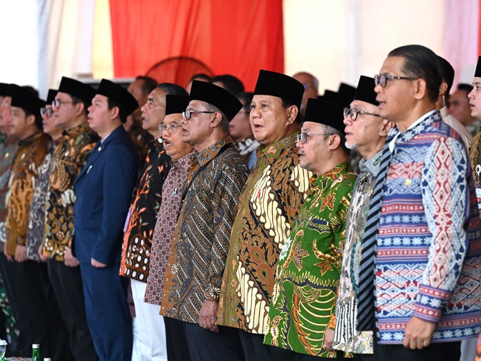 Presiden Prabowo Subianto menghadiri dan membuka Sidang Tanwir dan Resepsi Milad ke-112 Muhammadiyah di Universitas Muhammadiyah Kupang, Provinsi Nusa Tenggara Timur, pada Rabu, 4 Desember 2024. Foto: BPMI Setpres/Kris.