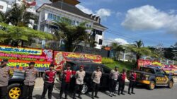 Suasana di Kantor Bupati Karo di hari pelantikan Bupati Karo Antonius Ginting dan Wakil Bupati Karo Komando Tarigan oleh Presiden Prabowo Subianto di Istana Kepresidenan Jakarta Kamis, 20 Februari 2025. Foto Rienews.com.