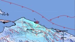 Pusat gempa dangkal 5,3 magnitudo mengguncang Kabupaten Sarmi, Provinsi Papua.