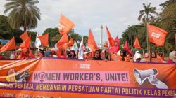 Perempuan Partai Buruh menggelar aksi memperingati International Women’s Day (IWD) 2025.