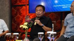 Direktur Utama Telkom Ririek Adriansyah di acara silaturahmi bersama sejumlah pemimpin redaksi media di Jakarta.